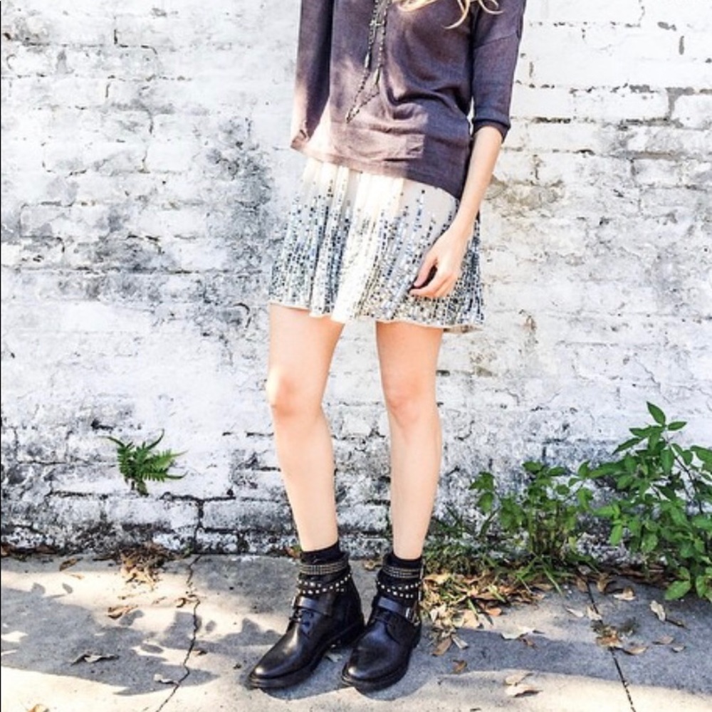 Chan Luu Sequin Mini Skirt